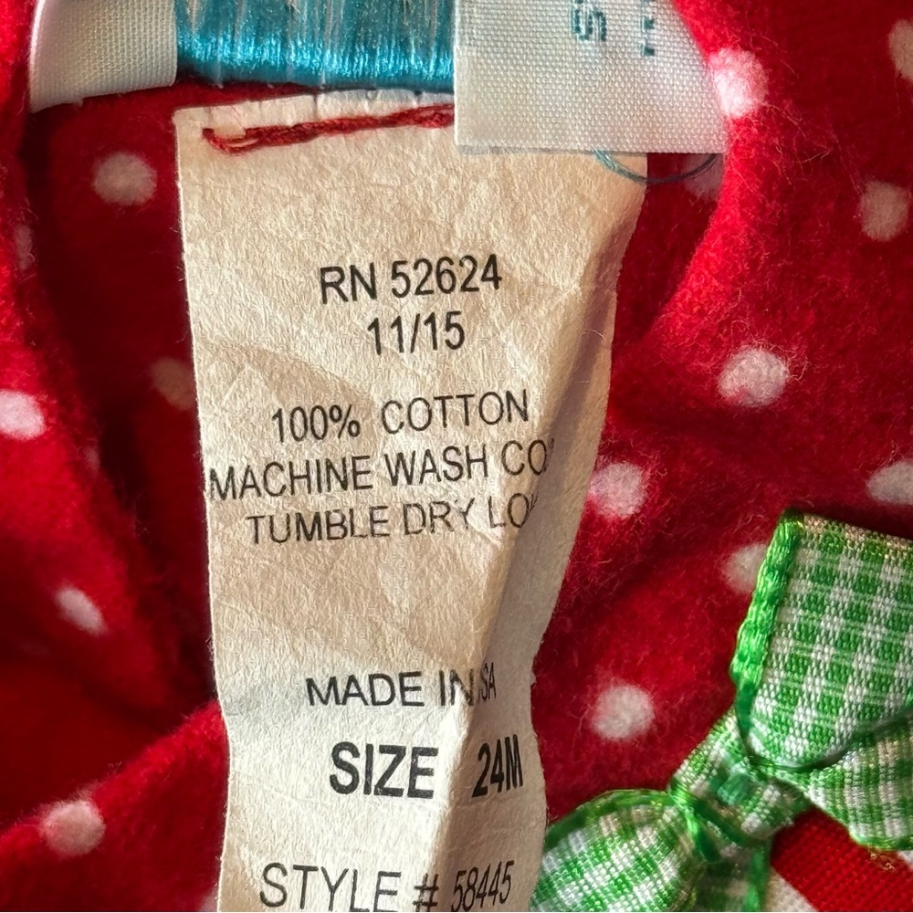 Funtasia Too Dallas Red Polka Dot Dress 24M - Picture 10 of 10